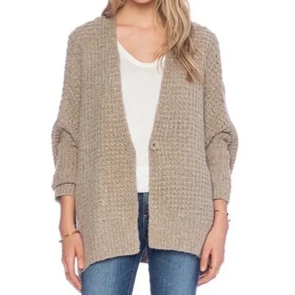 Free People Breeze Knit Slouchy Sweater Cardigan - Picture 4 of 13